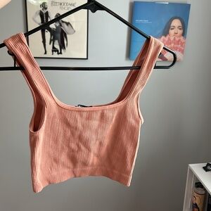 ZARA ribbed crop top tank for lounging or going out